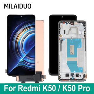 ของแท้ Oled / TFT 6.67 นิ้ว สําหรับ Xiaomi Redmi K50 K50 Pro 22041211Ac 22021211แผงหน้าจอสัมผัสดิจิทัล LCD สําหรับรถบังคับ