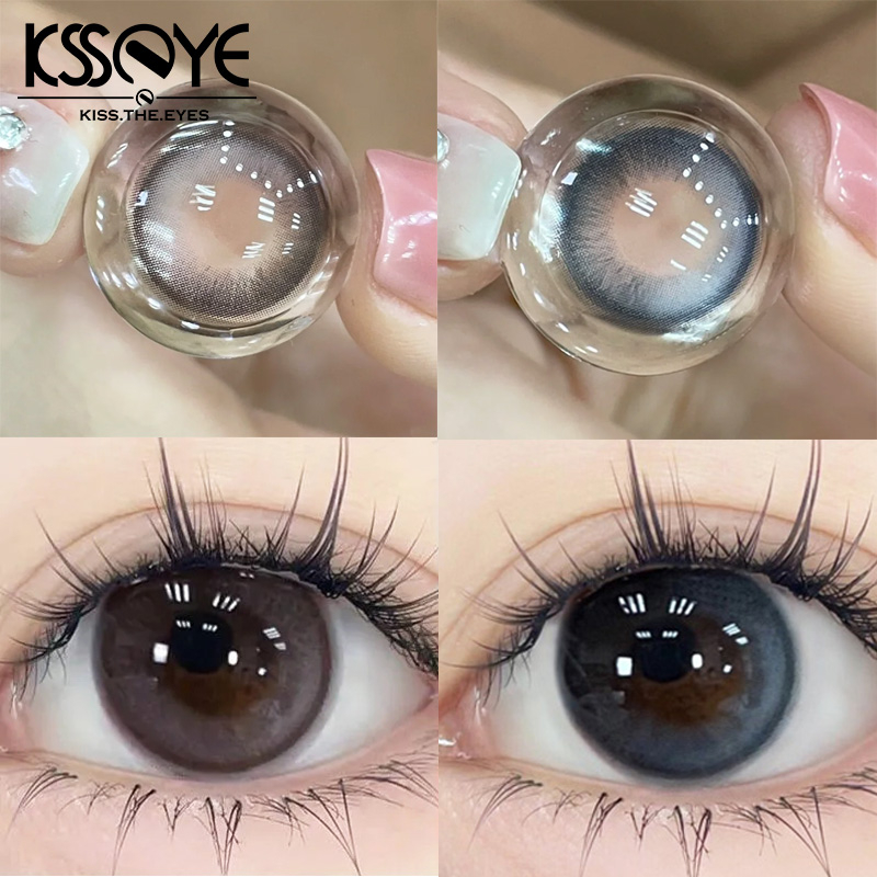 Ksseye คอนแทคเลนส์ เกรด 0.00 -8.00 ปี 2 ชิ้น เลนส์สีฟ้าอ่อน หลากสี สําหรับพลังงาน