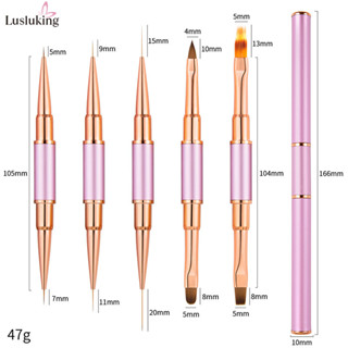 Lusluking ชุดแปรงปากกายูวีเจล อเนกประสงค์ สําหรับตกแต่งเล็บ 5 ชิ้น