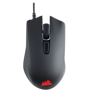 Corsair Harpoon PRO RGB, FPS/MOBA เมาส์ออปติคอลเล่นเกม 12000 DPI เซนเซอร์ออปติคอล น้ําหนักเบา 6 ปุ่มโปรแกรม ไฟแบ็คไลท์ RGB หลายสี สีดํา