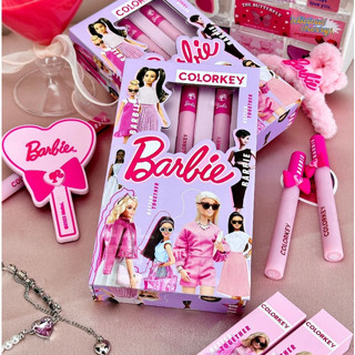 Colorkey &amp; Barbie เซตลิปสติก ลิปกลอส เนื้อกํามะหยี่ ขนาดเล็ก