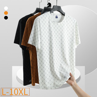 [L-10XL] เสื้อยืดลําลอง ผ้าเรยอน แขนสั้น แห้งเร็ว พลัสไซซ์ เหมาะกับการวิ่ง ออกกําลังกาย กลางแจ้ง สําหรับผู้ชาย