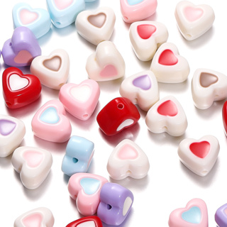 St. kunkka ลูกปัดอะคริลิค รูปหัวใจ 17 มม. พร้อมรู สําหรับทํา…