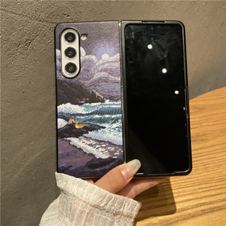 เคสโทรศัพท์มือถือ PC แบบแข็ง ลายการ์ตูนน่ารัก สําหรับ Samsung Galaxy Z Fold 5 4 3 5G Fold5