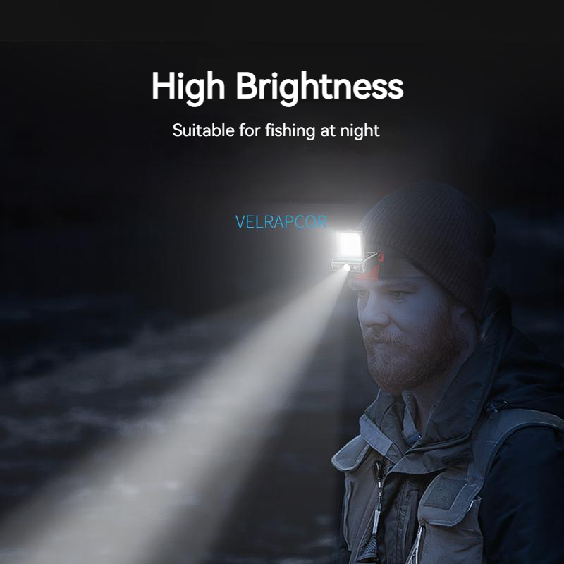 Smiling Shark TD0148 มินิไฟหน้า Led ซังไฟหน้าแบบพกพาขนาดเล็กไฟหน้า Super Bright ตกปลาคลิปหมวกไฟ USB ชาร์จกันน้ำตั้งแคมป์เดินป่าซ่อมไฟ - รูปที่ 2