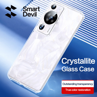 SmartDevil ใหม่ เคสโทรศัพท์มือถือแบบแก้วแข็ง ใส บางมาก กันกระแทก ลายปีศาจ เรียบง่าย สร้างสรรค์ สําหรับ Huawei P60 Huawei P60pro