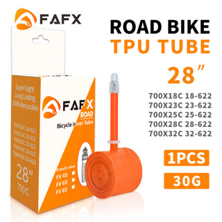 Fafx ยางในรถจักรยาน Tpu เบาพิเศษ 700x18 23 25 28 32C ใช้ซ้ําได้ 100%