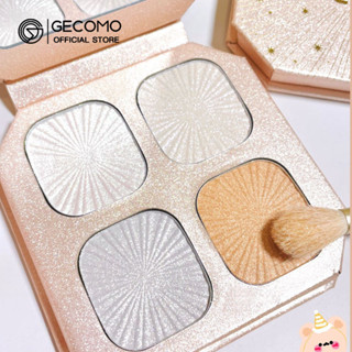 Gecomo พาเลตต์อายแชโดว์ ไฮไลท์ ชิมเมอร์ ไฮไลท์ คอนทัวร์ 4 สี