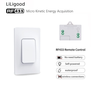 Liligood สวิตช์รับสัญญาณไร้สาย 433Mhz SmartHome 100~ 250V ไม่มีแบตเตอรี่ ONOFF Co ระยะไกล กันน้ํา IP68