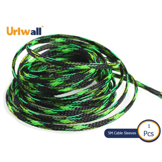 Urlwall ปลอกหุ้มสายเคเบิล PET แบบถัก 2-25 มม. ขยายได้ 5 เมตร