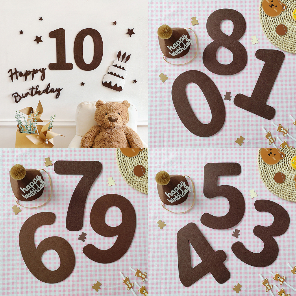 ธงแบนเนอร์ ลายตัวอักษร Happy Birthday หมายเลข 0-9 สไตล์เรโทร สําหรับตกแต่งวันเกิด