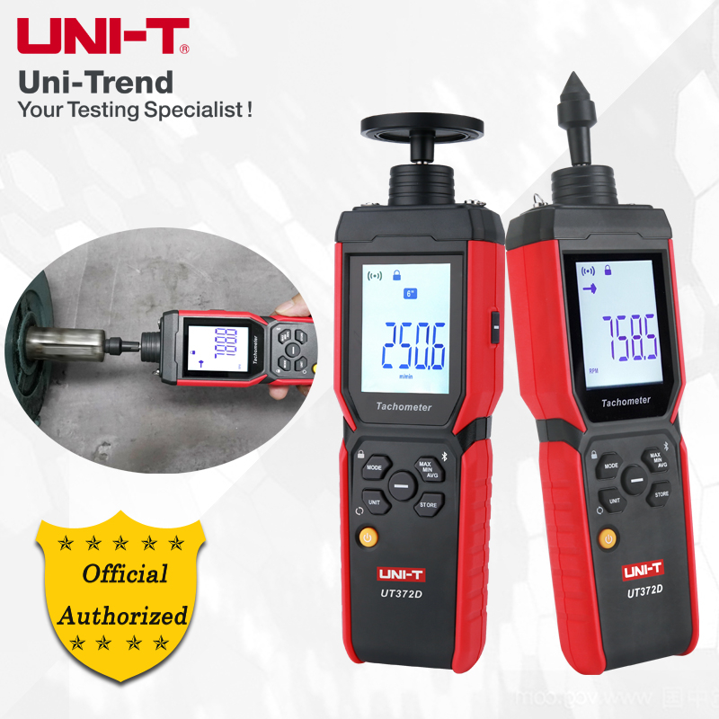 UNI-T UT372D 2 in 1 Digital RPM TACHOMETER เครื่องวัดวามเร็วแบบดิจิตอล การวัดความเร็วการหมุน