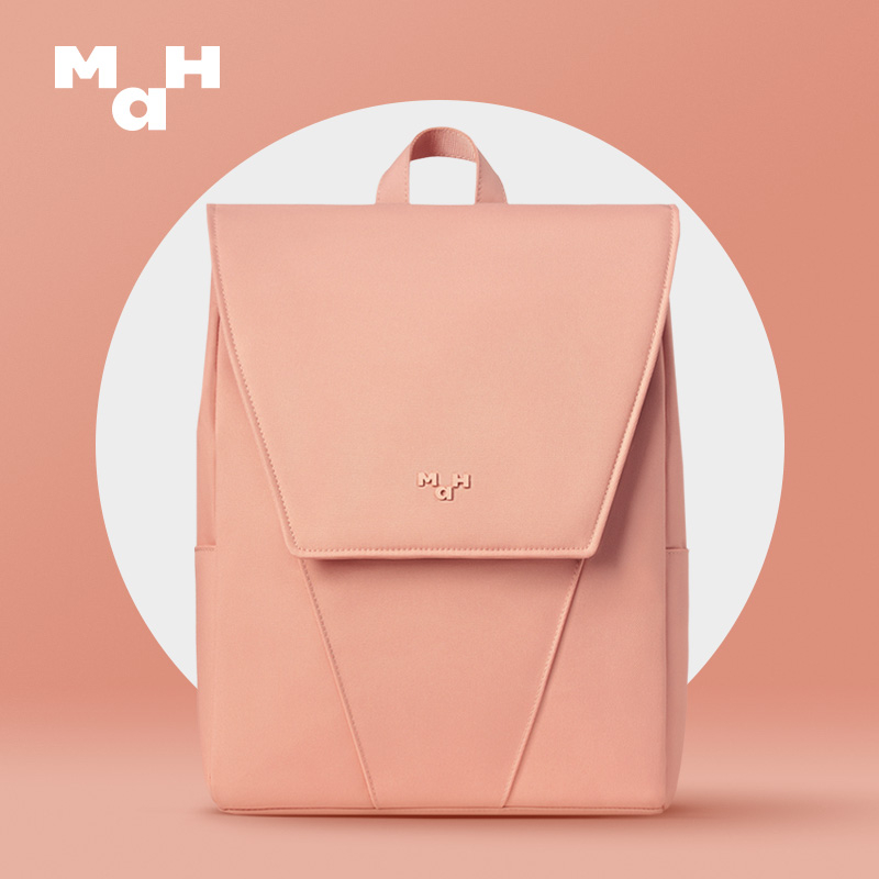 MAH 2604 Young Glacier Pink Series กระเป๋าเป้สะพายหลัง ความจุขนาดใหญ่ สไตล์เกาหลี 14 นิ้ว