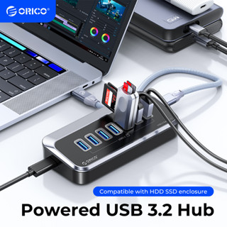 Orico อะแดปเตอร์ฮับ USB 3.2 Type-C 10Gbps ความเร็วสูง พร้อมพอร์ตพาวเวอร์ซัพพลาย USB C สําหรับ MacBook คอมพิวเตอร์