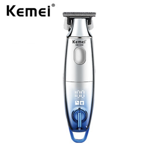 Kemei ปัตตาเลี่ยนตัดผมไร้สาย แบบชาร์จไฟได้ สําหรับผู้ชาย