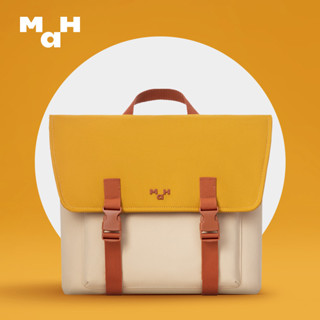 MAH OLI Cambridge กระเป๋าเป้สะพายหลัง คลาสสิก สีตัดกัน ใส่แล็ปท็อป - มาตรฐาน
