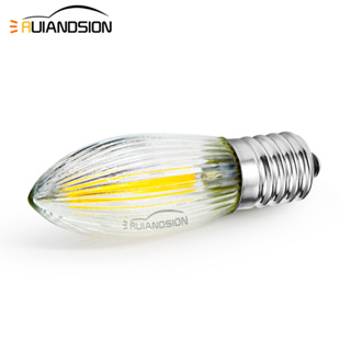 Ruiandsion หลอดไฟ LED E10 14-55V 110V 220V สีขาวอบอุ่น แบบเปลี่ยน สําหรับโคมไฟนางฟ้า