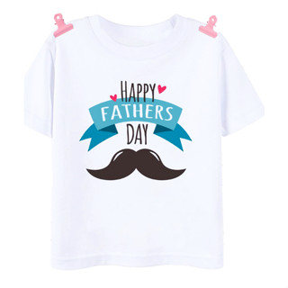 เสื้อยืดแขนสั้น พิมพ์ลาย Fathers Day Kdis สีขาว สําหรับเด็กผู้ชาย และเด็กผู้หญิง