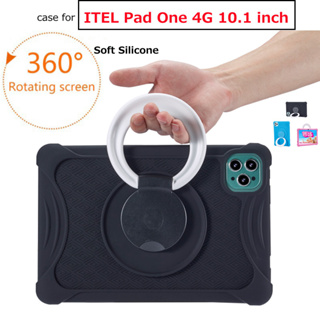 For ITEL Pad 1 (2023) 10.1 inch Android Tablet PC Protective Case itel Pad One 4G 10.1-inch Pad1 PadOne 360 Degree Rotate Silicone Cover Shockproof Stand Protect Cover