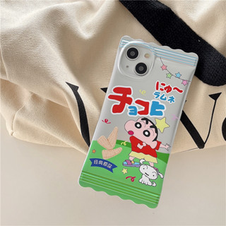 เคสโทรศัพท์มือถือ แบบนิ่ม ลายการ์ตูนชินจัง สีแคนดี้ สําหรับ iPhone 11 12 13 14 15 PRO MAX iPhone14 iPhone14Pro