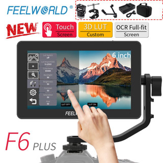 【จัดส่งตลอด 24 ชั่วโมง】FEELWORLD F6 PLUS V2 จอภาพ 4K กล้อง 6 นิ้วหน้าจอสัมผัส DSLR 3D LUT IPS FHD 1920x1080 วิดีโอ 4K HDMI Live Monitor DSLR พร้อม Type C