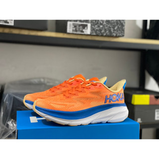 ลดกระหน่ํา HOKA ONE ONE Clifton 9 รองเท้าผ้าใบ ลําลอง สีฟ้าส้ม เหมาะกับการวิ่ง เล่นกีฬา 2023