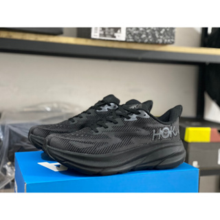 พร้อมส่ง HOKA ONE ONE Clifton 9 รองเท้ากีฬา รองเท้าวิ่ง ดูดซับแรงกระแทก สีดํา สําหรับผู้ชาย ผู้หญิง