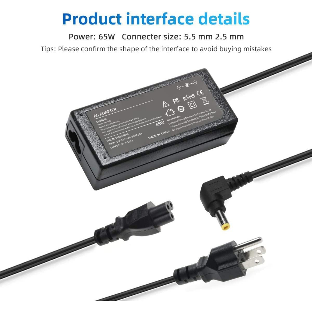 แล็ปท็อปชาร์จอะแดปเตอร์ AC สําหรับ Toshiba Satellite C55 C655 C850 C50 L755 C855 L655 L745 P50 C855D