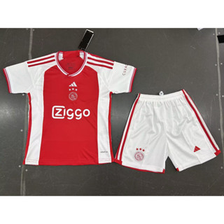 เสื้อกีฬาแขนสั้น ลายทีมชาติฟุตบอล Ajax Thailand 2023 2024 ชุดเหย้า สําหรับเด็ก