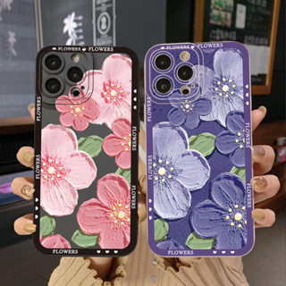 เคสโทรศัพท์มือถือ ขอบสี่เหลี่ยม ลายดอกไม้สวยงาม สําหรับ Infinix Hot 20S 20i 30i 9 30 20 Play Smart 6 Plus X6823 Zero 5G 2023