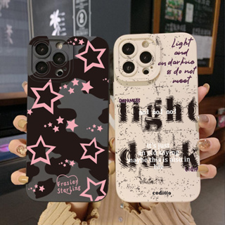 เคสโทรศัพท์มือถือ ขอบสี่เหลี่ยม ลายดาวสีเข้ม สําหรับ OPPO Reno7 4G Reno6 Reno8 Z 5G Reno5 F Reno2 F Reno3 Reno4 A17 A17K A77S A57S