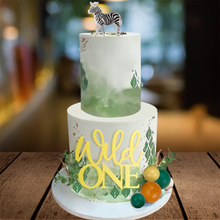 Wild One ท็อปเปอร์อะคริลิค 1st สําหรับตกแต่งเค้กวันเกิดเด็กผู้ชาย และเด็กผู้หญิง