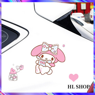 SANRIO Hl สติกเกอร์ ลายการ์ตูน Melody น่ารัก กันน้ํา สําหรับติดตกแต่งรถยนต์ รถจักรยานยนต์