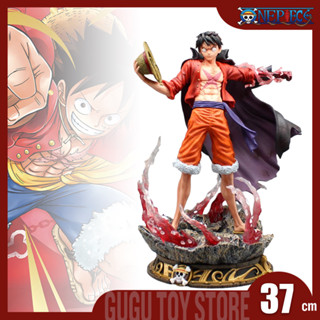 โมเดลฟิกเกอร์ Pvc รูปปั้นอนิเมะ One Piece Monkey D Luffy Figure Gk Flow Sakura Luffy ขนาด 37 ซม. พร้อมกล่องของขวัญ ของเล่นสะสม สําหรับเด็ก