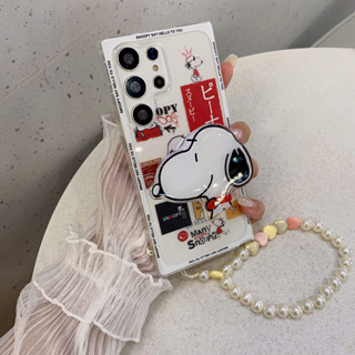 เคสโทรศัพท์มือถือ ลายการ์ตูน Snoopy Charlie พร้อมสายคล้องมือ สําหรับ เคส Samsung Galaxy A73 A72 A71 A54 A53 A52 A52S A51 A42 A34 A33 A32 A31 A22 A24 A23 A13 A14 A11 A12 A21S 4G 5G case