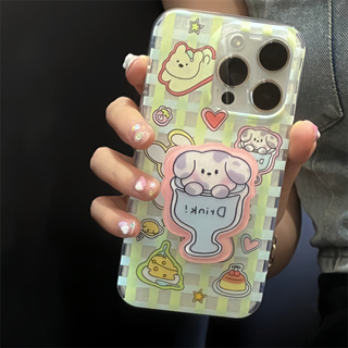 เคสโทรศัพท์มือถือ TPU ลายสุนัข สองชั้น สําหรับ iPhone 14 Pro max 13 Pro max