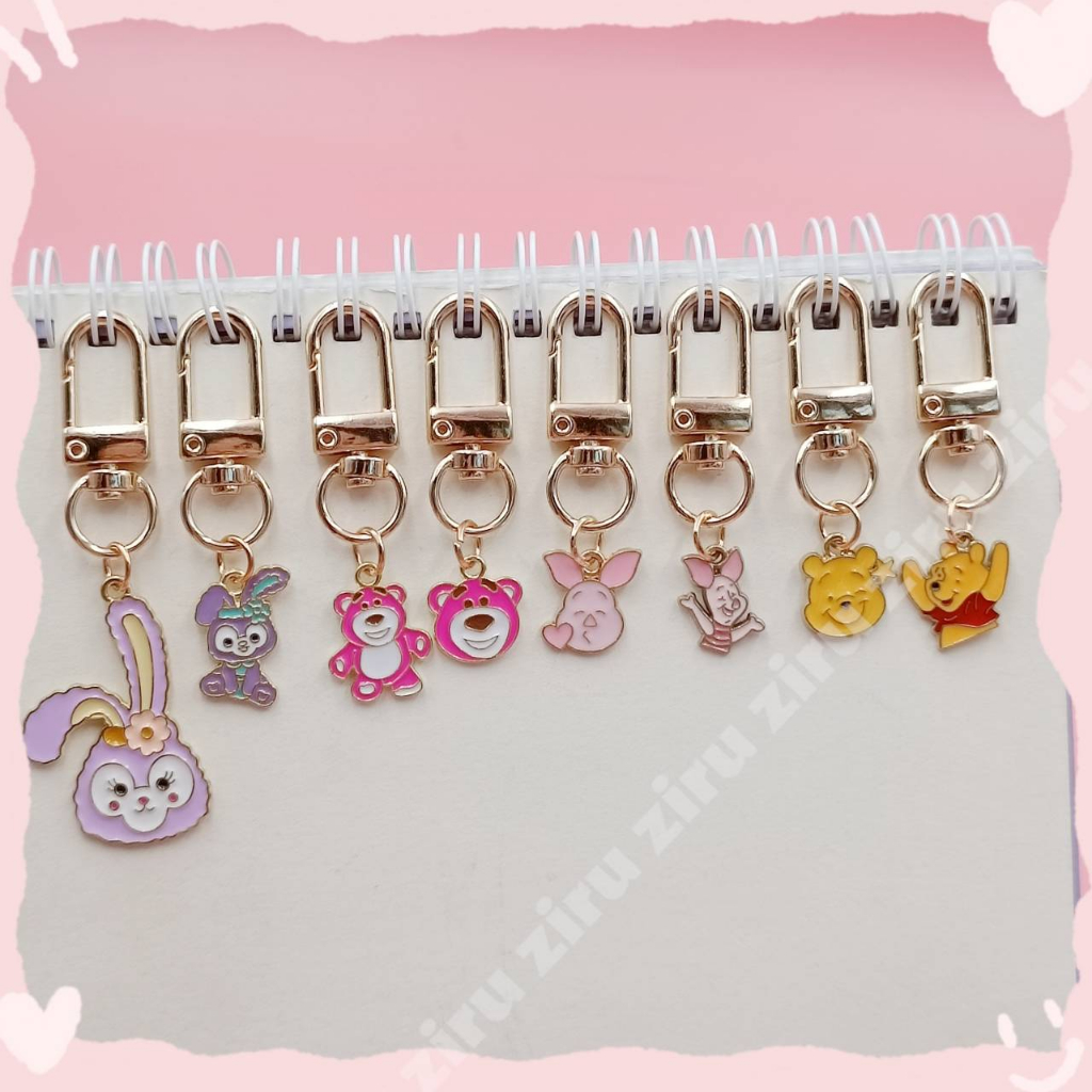 พวงกุญแจ จี้การ์ตูน Disney Winnie Strawberry Bear Little Piggy Jay เหมาะกับของขวัญวันเกิด สําหรับเด็ก