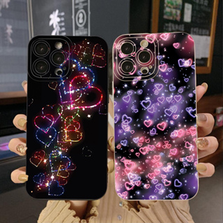 เคสโทรศัพท์มือถือ ขอบสี่เหลี่ยม ลายหัวใจ สําหรับ OPPO Reno7 4G Reno6 Reno8 Z 5G Reno5 F Reno2 F Reno3 Reno4 A17 A17K A77S A57S