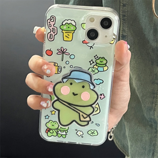 เคสโทรศัพท์มือถือ TPU ลายกบ สองชั้น สําหรับ iPhone 14 Pro max 13 Pro max