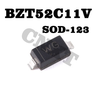 50 ชิ้น/ล็อตใหม่ BZT52C11  BZT52C11V ซิลค์สกรีน WG SOD-123 11V 350mW ตัวควบคุมแรงดันไฟฟ้าไดโอด