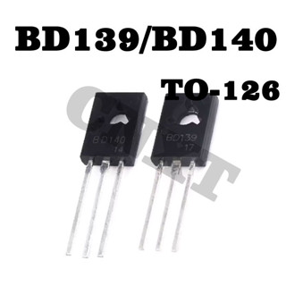 1ชิ้น BD139 BD140 NPN 1.5A 80V TO-126 ขาตั้งกล้องทรานซิสเตอร์ไฟฟ้า