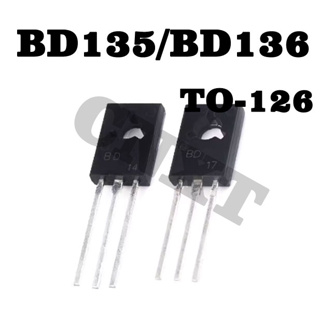 1ชิ้น BD135 BD136 NPN ช่อง 1.5A 45V TO-126 ทรานซิสเตอร์พาวเวอร์ทรานซิสเตอร์