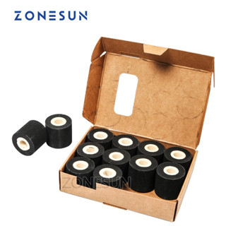 Zonesun อะไหล่ม้วนหมึก สีดํา ประหยัดพลังงาน คุณภาพดี สําหรับเครื่องพิมพ์ MY-380F 12 24 36 ม้วน ต่อกล่อง