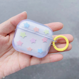 เคสหูฟัง tpu แบบนิ่ม ลายดาวห้าแฉก สีพื้น สําหรับ airpods 1 2 pro 3