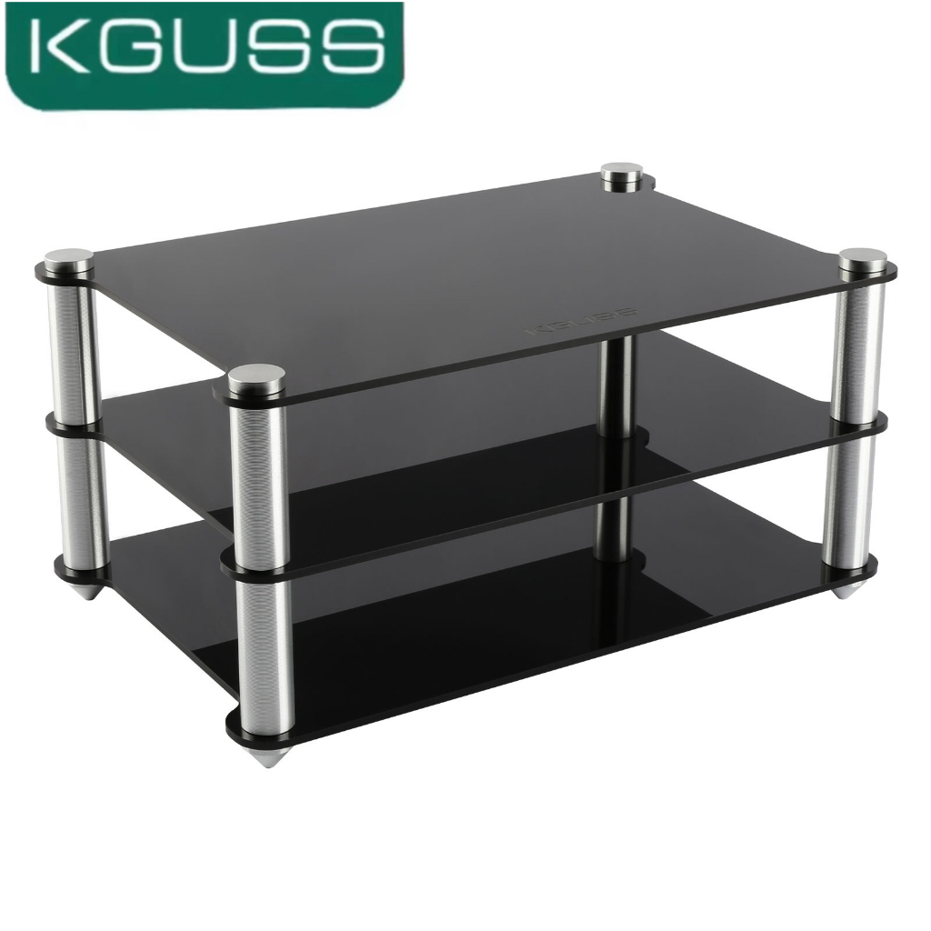 Kguss ชั้นวางเครื่องขยายเสียง HIFI อะคริลิค อะลูมิเนียมอัลลอย สําหรับ TOPPING PA3s D50s D30pro FX-AU