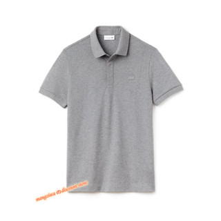เสื้อโปโล Lacoste เสื้อโปโลสําหรับผู้ชายผ้าฝ้ายสํานักงานแขนสั้น POLO