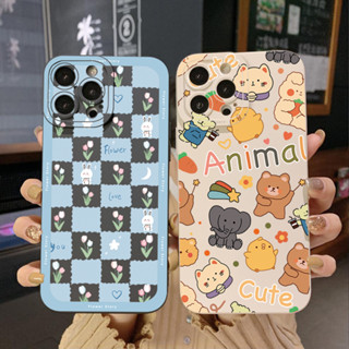 เคสโทรศัพท์มือถือ ขอบสี่เหลี่ยม ลายสัตว์น่ารัก สําหรับ Infinix Hot 12i 10S 11 10 Play 11S 10i Smart 6 HD X6511 X657B X6512 Note 12 G96