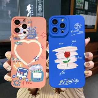 เคสโทรศัพท์มือถือ ขอบสี่เหลี่ยม ลายดอกกุหลาบ สําหรับ Samsung Galaxy S22 Plus Note 20 Ultra S21 FE S20