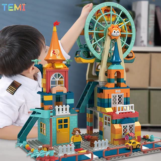 TEMI จิ๊กซอเลโก้ตัวต่อสไลเดอร์​มินิ ของเล่นเด็กโต ของเล่นบล็อกเด็กเข้ากันได้กับเลโก้บล็อกขนาดอนุภฝึกพัฒนาการของเด็ก​
