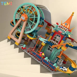 TEMI จิ๊กซอเลโก้ตัวต่อสไลเดอร์​มินิ ของเล่นเด็กโต ของเล่นบล็อกเด็กเข้ากันได้กับเลโก้บล็อกขนาดอนุภฝึกพัฒนาการของเด็ก​